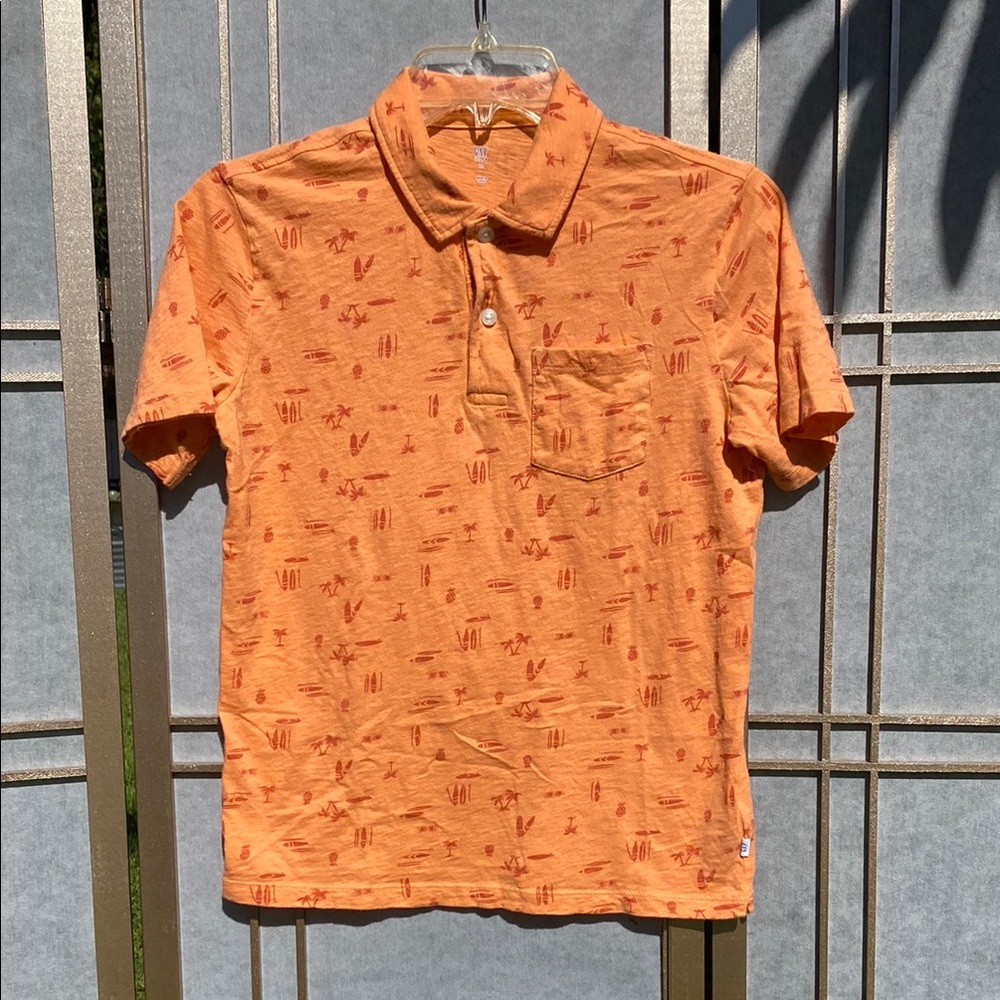 5/$25 Orange Patterned Boy's XL Shirt